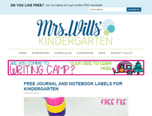 Tablet Screenshot of mrswillskindergarten.com